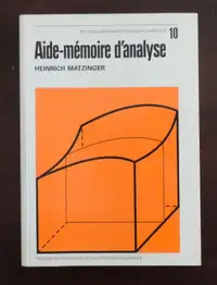 Livre de mathématique : Aide-mémoire d'analyse