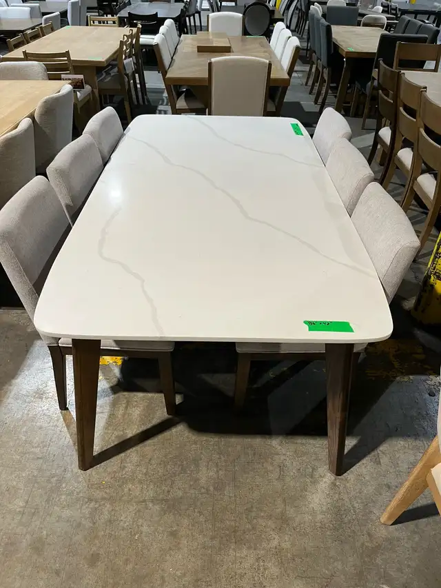7-piece Marble Dining Set