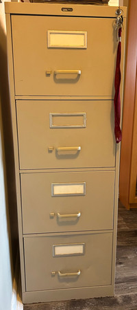 Staples Business 4 drawer locking vertical legal file cabinet 