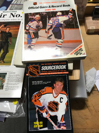 4 VINTAGE WAYNE GRETZKY FRONT COVER 1985-86 & 1988-89 NHL BOOKS