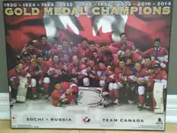 Team Canada Hockey Gold Medal Champions 2014( New wooden poster)