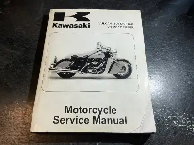 Genuine 2001-2002 Kawasaki Vulcan 1500 Drifter VN1500 Drifter Motorcycle Service Manual p/n 99924-12...
