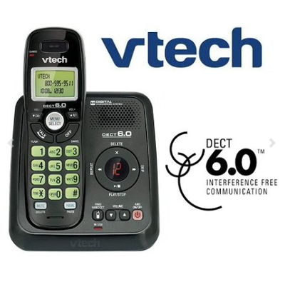 Vtech Dect 6.0 Single Handset Cordless Phone System-, View more