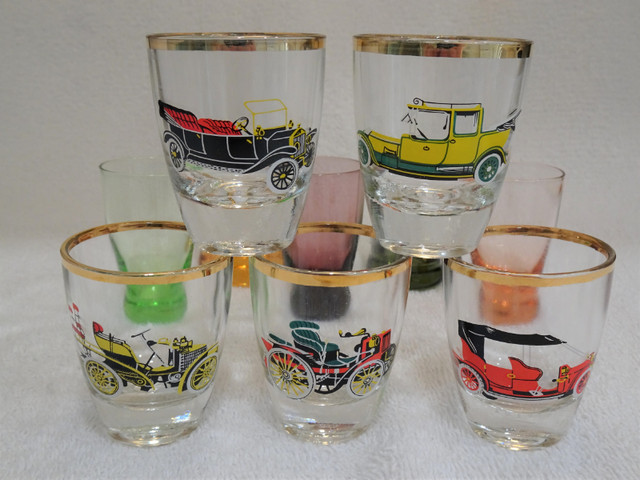 Cool Auto Glasses from the mid-1960s - Shot Time! in Kitchen & Dining Wares in Oshawa / Durham Region