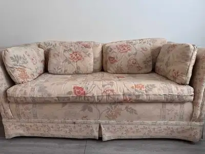 2 seated sofa good condition Non smoking No pets Cushion coverings included. Moving out, needs to be...