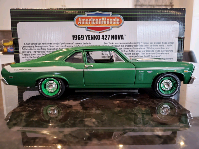 1:18 Diecast ERTL 1969 Chevrolet Nova Yenko 427 L-72 COPO Green