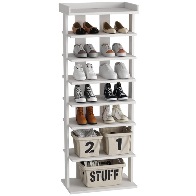 Tier Wood Shoe Rack, Double Rows 7-Tier Shoe Shelf, Shoe Storage dans Autre  à Région d’Oshawa/Durham