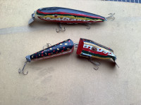 MUSKIE  LURES- HAND MADE. ( 2 )
