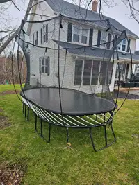 Large oval springless trampoline