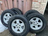 255 75 17 All seasons 5 tires and rims in very good condition