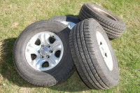 Factory Toyota rims and 4 like new tires 265 75 16