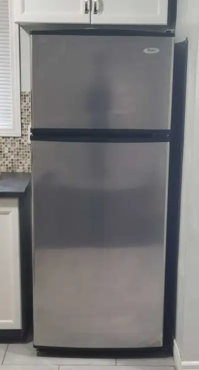 WHIRLPOOL STAINLESS STEEL FRIDGE ^, View more