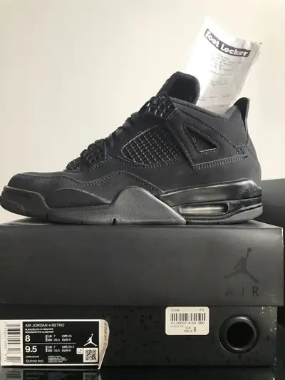 Air Jordan 4 retro - size 8 - black/black graphite - LIKE NEW, View more