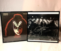 KISS / Gene Simmons Framed Autographed Photo & Solo Album