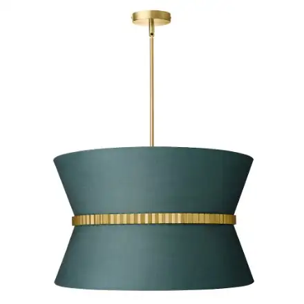Acento Coyoacan 4 Light Chandelier Brushed Gold Green in Indoor Lighting & Fans in Ottawa - Image 2