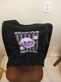 XL Black/Purple Smiley World Sweater for $15 or best offer