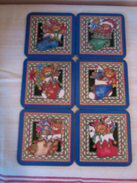 Pimpernel Lucy Rigg Christmas Teddy Bears Coasters, England