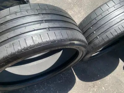 $260/pair. two continental SportContact 6 all season performance tires. Both tires in great conditio...