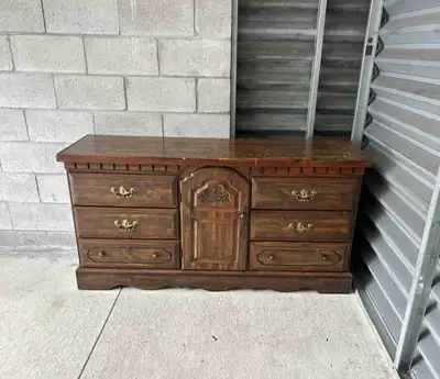 Wooden Dresser with Large Drawers, View more