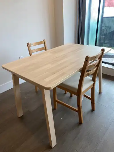 dinning table with 2 chairs- last chance to buy-moving out sale, View more