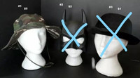 Halloween Military & Bowler hats and Batman Mask / masque $1 -$5