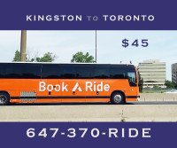 DAILY Ride Kingston to TORONTO Kingston to OTTAWA