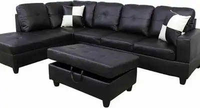 Black Friday deals Leather sectional sofa , View more