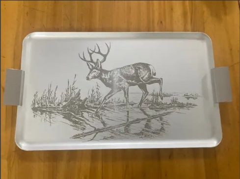 Serving Tray-Silver w/Buck in Kitchen & Dining Wares in Winnipeg