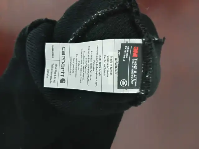 Black Carhartt Mens Knit Insulated Face MaskCold Weather Hat in Men's in Mississauga / Peel Region - Image 4