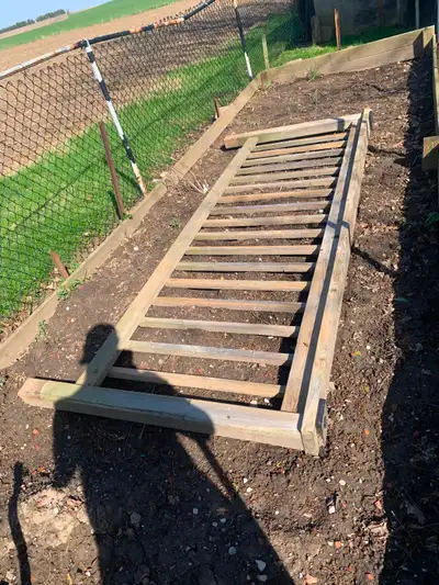 Section of Fence and post supports., View more