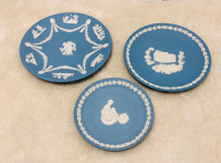 RARE Wedgwood Blue and White Jasperware plates