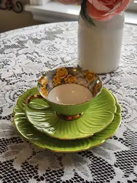 Beautiful cup, saucer and plate
