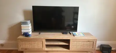 Samsung QLED 43" Smart TV (and stand)., View more