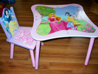 Ensemble table et chaise Delta enfant – motif princesses 20$