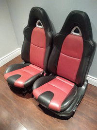 LEATHER BUCKET SEATS, Mazada RX8,  very good condition,black/red