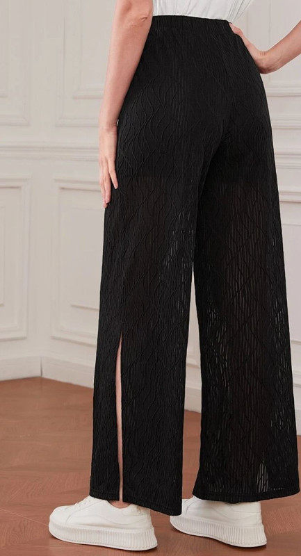 Pantalon ample moitié Transparent Taille haute fendu NEUF dans Femmes - Pantalons et shorts  à Longueuil/Rive Sud - Image 2