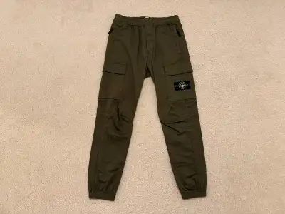Stone Island Green Drawstring Cargo Pants, View more