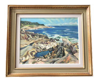Albert Cloutier Oil Painting on Board “Nova Scotia Coast"