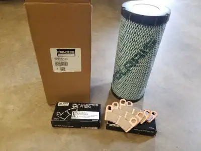 Polaris rzr 900 factory brake pads & factory air filter. 2 sets of oem brake pads ( 2203318 ) new. A...