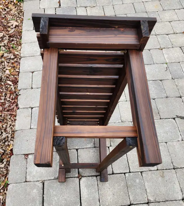 Indoor Outdoor wood garden bench in Patio & Garden Furniture in Mississauga / Peel Region - Image 3