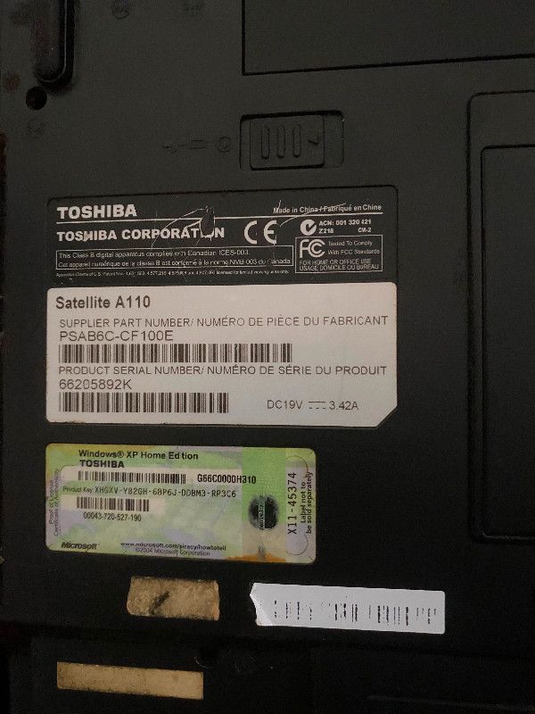 Toshiba Satellite A110 Laptop in Laptops in Hamilton - Image 2