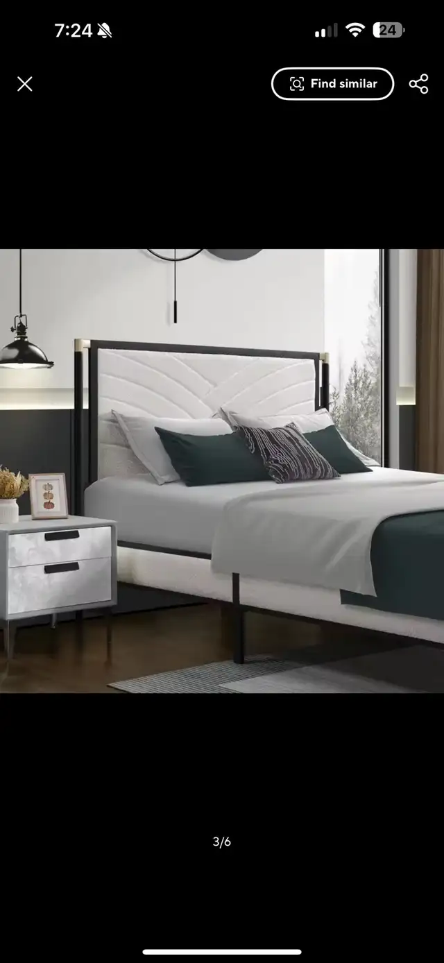 Queen Bed Frame in Beds & Mattresses in Kitchener / Waterloo - Image 4