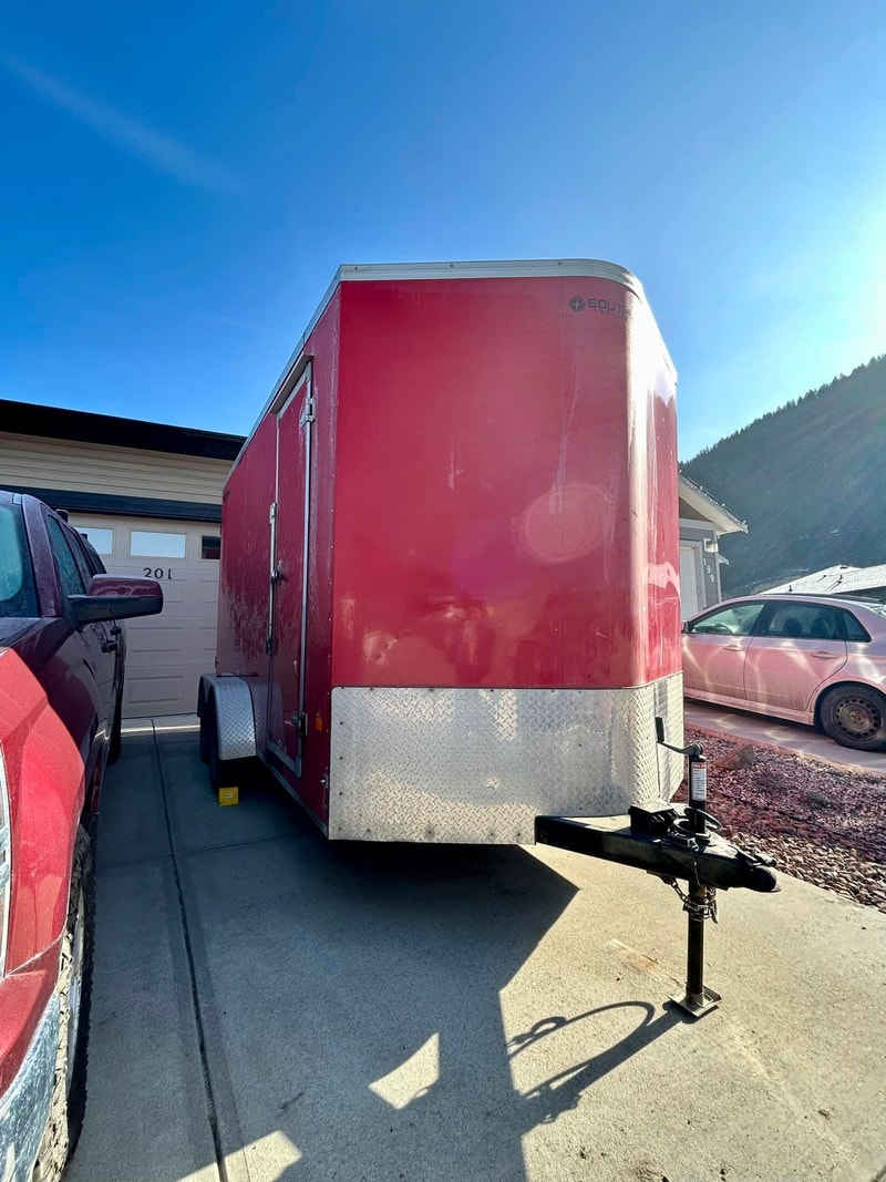 2021 Royal Cargo 7x16feet Enclosed Barn Trailer with dual axle Cargo