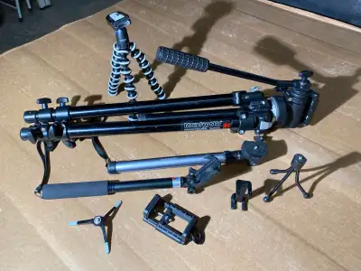 Tripod - Manfrotto ART 190 Pro, born in ITALY, Height-54 inches, Selfie Stick- Pro Master Length-40...