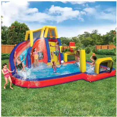 Banzai Aqua Sports Waterpark Slide/Bouncy Castle - LIKE NEW, View more