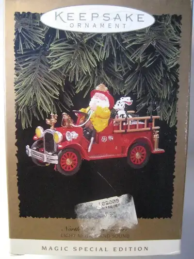 2 Hallmark Fire Dept Christmas Ornament, View more