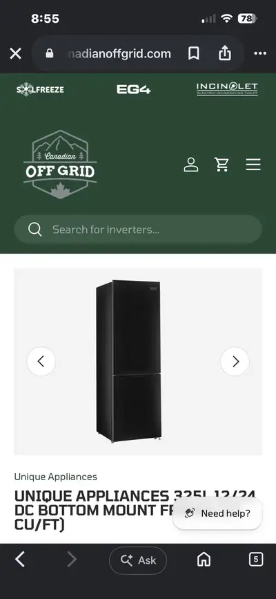 Unique brand D/C solar fridge , View more