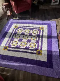 Double batted hand sewn quilt 
