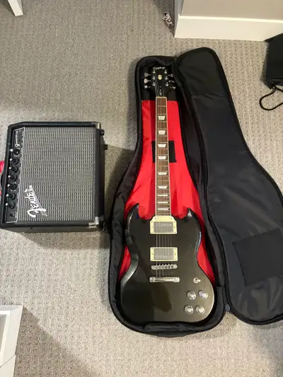 Selling Fender SG muse Guitar and Fender Champion 20 as a pair. Both are in almost brand new conditi...