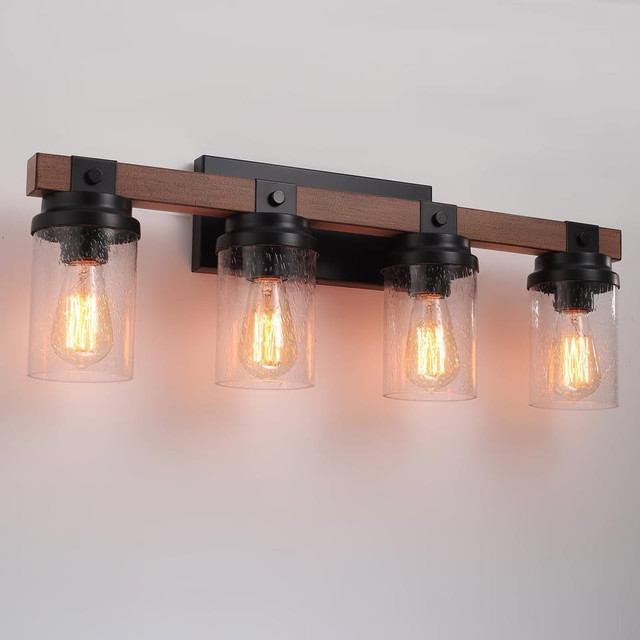 Farmhouse Wood Vanity Light in Indoor Lighting & Fans in Kitchener / Waterloo - Image 2